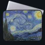 Housse Pour Ordinateur Portable Nuit étoilée, peinture à l'huile, Vincent Van Gogh<br><div class="desc">Vincent Van Gogh, Juin 1889 post impressionniste peinture à l'huile d'art moderne sur toile paysage nocturne d'un ciel étoilé tourbillonnant avec un croissant de lune jaune vif; la planète Vénus est également visible. Au premier plan, un grand cyprès exagéré dépeint la vue depuis la chambre de l'artiste à l'asile Saint-Paul-de-Mausole...</div>