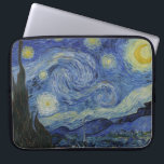 Housse Pour Ordinateur Portable Nuit étoilée, peinture à l'huile, Vincent Van Gogh<br><div class="desc">Vincent Van Gogh, Juin 1889 post impressionniste peinture à l'huile d'art moderne sur toile paysage nocturne d'un ciel étoilé tourbillonnant avec un croissant de lune jaune vif; la planète Vénus est également visible. Au premier plan, un grand cyprès exagéré dépeint la vue depuis la chambre de l'artiste à l'asile Saint-Paul-de-Mausole...</div>