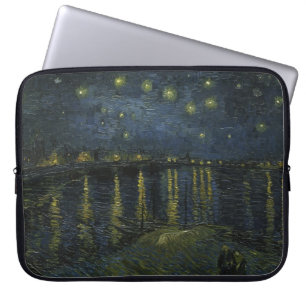 Housse Pour Ordinateur Portable Nuit étoilée sur le Rhône, peinture à l'huile Van