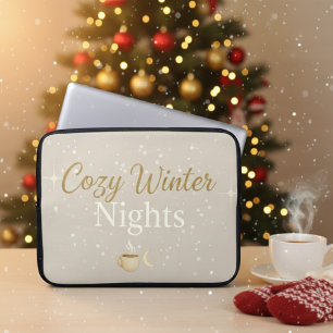 Housse Pour Ordinateur Portable Nuits d'hiver cosy : Housse d'ordinateur portable