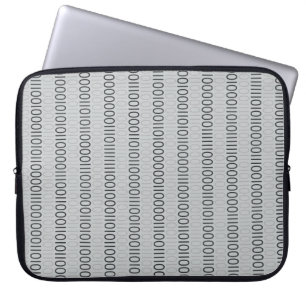 Housse Pour Ordinateur Portable Numéros binaires Gris sur n'importe quelle couleur