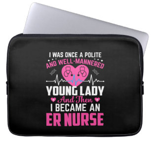 Housse Pour Ordinateur Portable Nurse Gift I Was Once The Nice Nurse