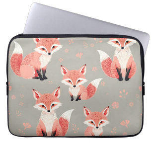 Housse Pour Ordinateur Portable Nursery Bébé Renard Rose Motif Joli Animal de la F