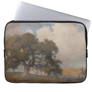 Housse Pour Ordinateur Portable Oak Tree (1910) - Aquarelle Vintage majestueuse