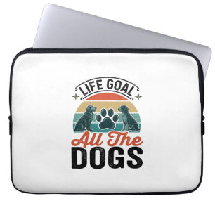 Housse Pour Ordinateur Portable Objectif de vie Tous les chiens Conception vintage