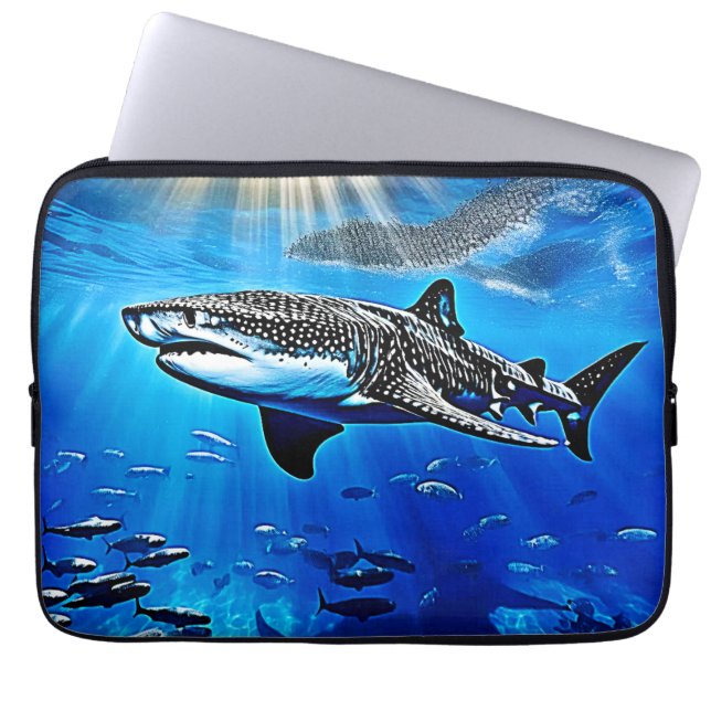 Housse Pour Ordinateur Portable Océan Baleine Requin Giant Natation (Devant)