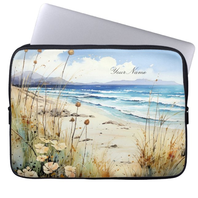 Housse Pour Ordinateur Portable Ocean Seascape Modèle aquarelle (Devant)