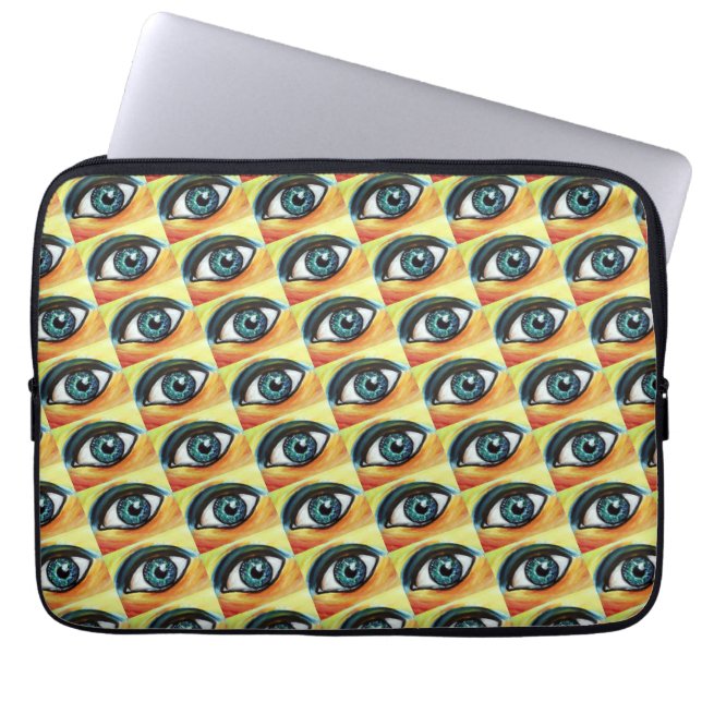Housse Pour Ordinateur Portable OEil bleu (Devant)
