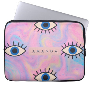 Housse Pour Ordinateur Portable Œil Bleu Personnalisé Evil Eye Pop Art sur Tourbil