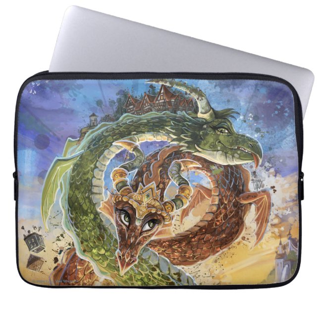 Housse Pour Ordinateur Portable Œuvre d'art Dragons Rising (Devant)