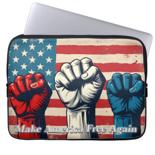 Housse Pour Ordinateur Portable Œuvre d'art Make America Free Again