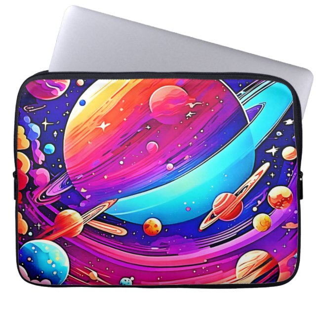 Housse Pour Ordinateur Portable Oeuvre symphonique cosmique (Devant)