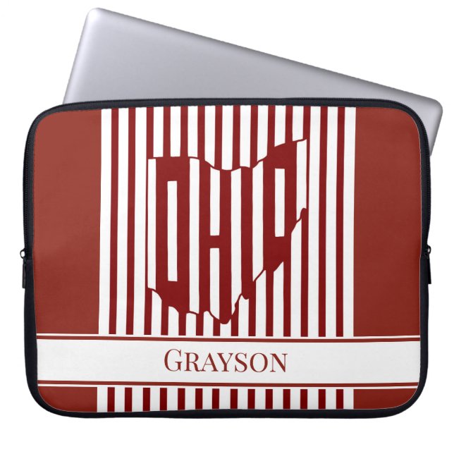 Housse Pour Ordinateur Portable Ohio Red Stripe (Devant)
