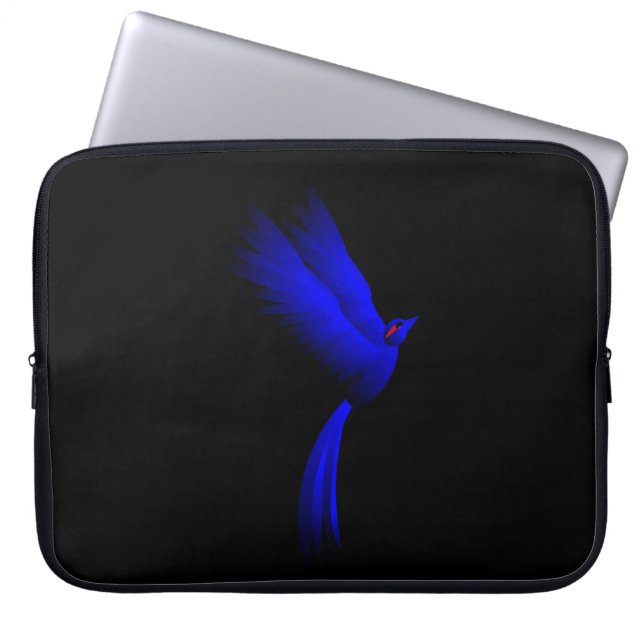 Housse Pour Ordinateur Portable Oiseau de feu bleu (Devant)