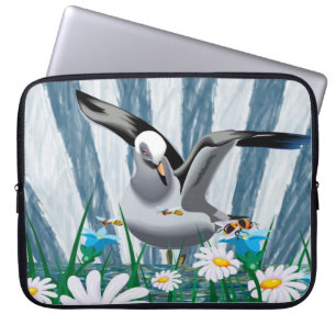 Housse Pour Ordinateur Portable Oiseau floral à manches d'ordinateur portable