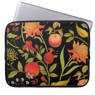 Housse Pour Ordinateur Portable Oiseaux exotiques Fleurs Illustration Vintage