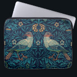 Housse Pour Ordinateur Portable Oiseaux William Morris. Motif vintage animal bleu<br><div class="desc">Manche portable William Morris "Birds". Motif vintage animal bleu.</div>
