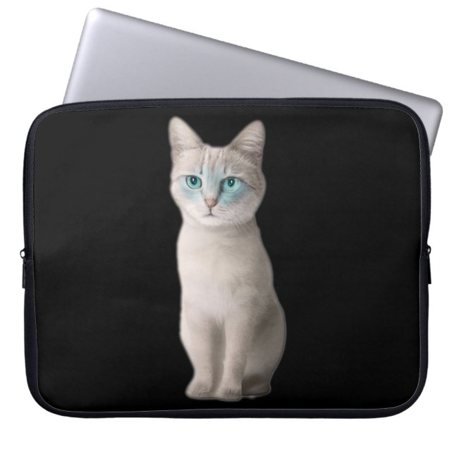 Housse Pour Ordinateur Portable Ojos Azules Cat (Devant)