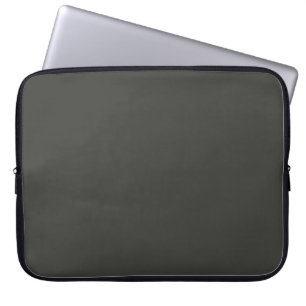 Housse Pour Ordinateur Portable Olive noire (couleur unie)