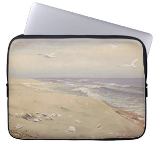 Housse Pour Ordinateur Portable On the Beach (1879) - Art côtier Vintage