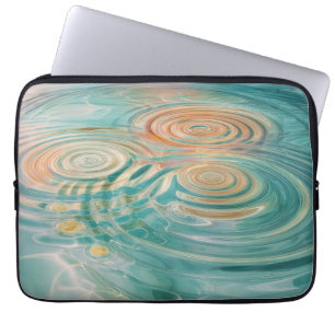 Housse Pour Ordinateur Portable Ondulations de Tranquillité Harmonie d'Eau Abstrai