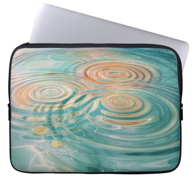 Housse Pour Ordinateur Portable Ondulations de Tranquillité Harmonie d'Eau Abstrai (Devant)