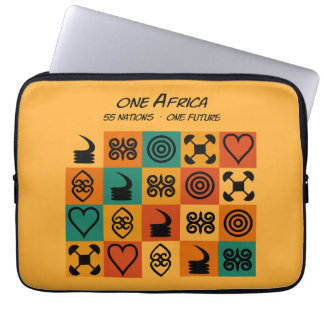 Housse Pour Ordinateur Portable One Africa – Adinkra – Ghana -