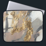 Housse Pour Ordinateur Portable Or<br><div class="desc">Golden Blush II de Jennifer Goldberger. Il présente des tons gris et rosés muets brossés à travers un arrière - plan neutre. La feuille d'or est accentuée par rapport à la conception.</div>