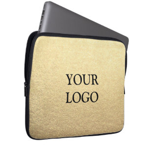 Housse Pour Ordinateur Portable Or personnalisé simple et élégant avec votre logo