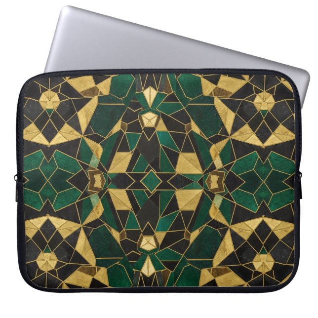 Housse Pour Ordinateur Portable or vert  (Devant)