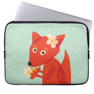 Housse Pour Ordinateur Portable Orange Fox Kawaii Cute Kids