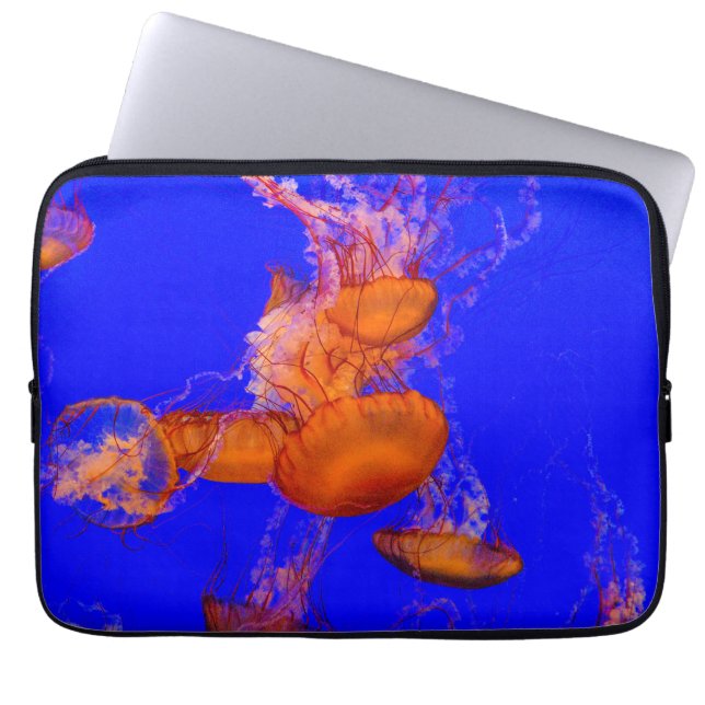 Housse pour ordinateur portable Orange Jellyfish | (Devant)
