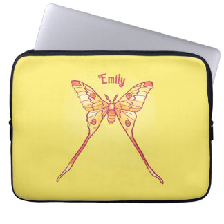 Housse Pour Ordinateur Portable Orange Luna Moth Art - Insecte coloré Art