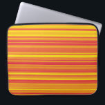 Housse Pour Ordinateur Portable Orange rouge jaune rayures<br><div class="desc">Manche d'ordinateur portable Orange Red Yellow Stripes</div>