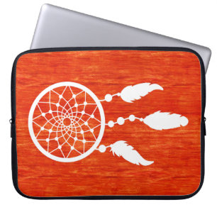 Housse Pour Ordinateur Portable Orange vibrante de Boho Dreamcatcher