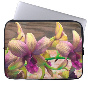 Housse Pour Ordinateur Portable Orchidées en floraison