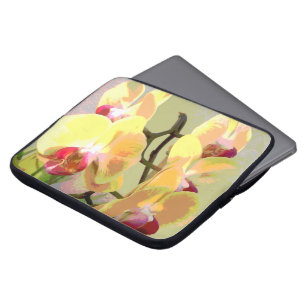 Housse Pour Ordinateur Portable Orchidées jaunes sous le soleil de l'après-midi