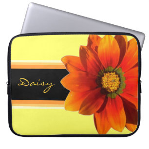 Housse Pour Ordinateur Portable Ordinateur portable coque à fleurs à ressort jaune