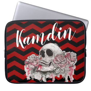 Housse Pour Ordinateur Portable Ordinateur portable personnalisé Caseskull Rose go