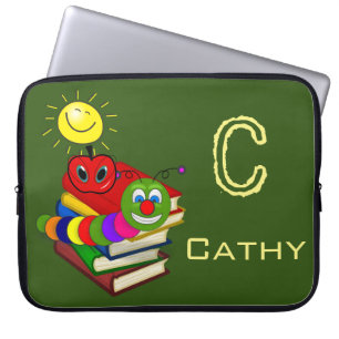 Housse Pour Ordinateur Portable Ordinateur portable Sleeve Bookworm, Livres, Apple