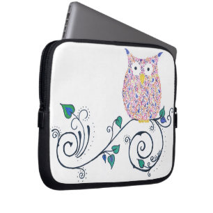 Housse Pour Ordinateur Portable Ordinateur portable tourbillonnant de hibou ou