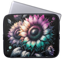 Ordinateurs portables Rainbow Sunflower Coque
