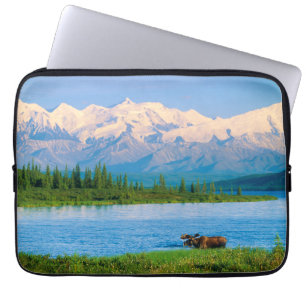Housse Pour Ordinateur Portable Orignal mâle dans le Wonder Lake