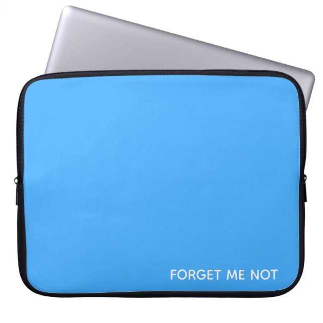 Housse Pour Ordinateur Portable Oubliez-moi le nom de la couleur bleue (Devant)