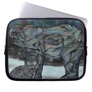 Housse Pour Ordinateur Portable Ours blanc