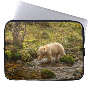 Housse Pour Ordinateur Portable Ours blanc d'esprit chasse le poisson dans le ruis