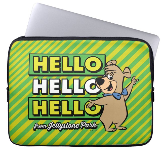 Housse Pour Ordinateur Portable Ours Boo Boo Bonjour Bonjour Bonjour De Jellystone (Devant)
