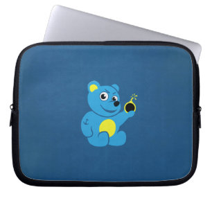 Housse Pour Ordinateur Portable Ours de nounours mauvais tatoué de bande dessiné