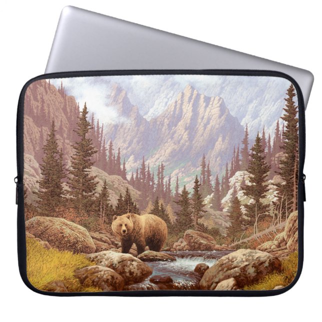 Housse Pour Ordinateur Portable Ours grizzli dans les Rocheuses / AF-006bear, g (Devant)