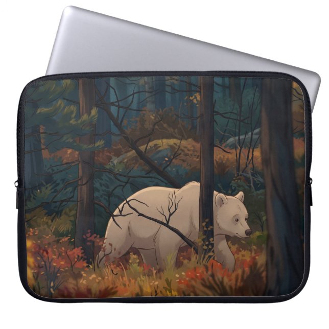 HOUSSE POUR ORDINATEUR PORTABLE OURS MAJESTUEUX  (Devant)